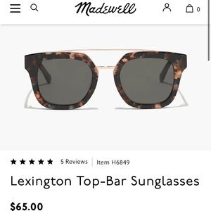 Madewell Lexington Tortoise Sunglasses